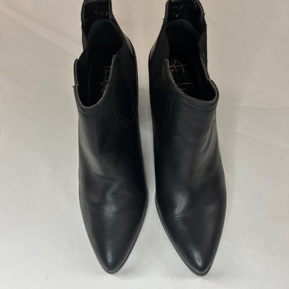 Franco Sarto Boots Black Leather Cita Chelsea Ankle Bootie - Picture 3 of 8